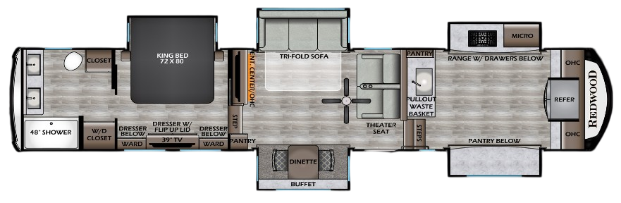 View 2020 CrossRoads Redwood RW-3981FK complete specs and manufacturer brochures