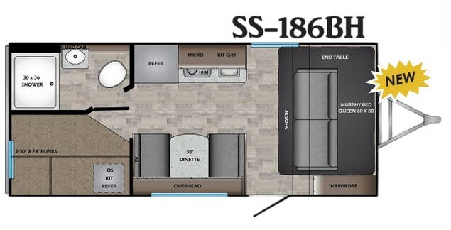 View 2020 CrossRoads Sunset Trail Super Lite SS-186BH complete specs and manufacturer brochures