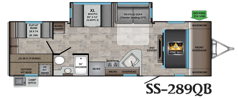 View 2020 CrossRoads Sunset Trail Super Lite SS-289QB complete specs and manufacturer brochures