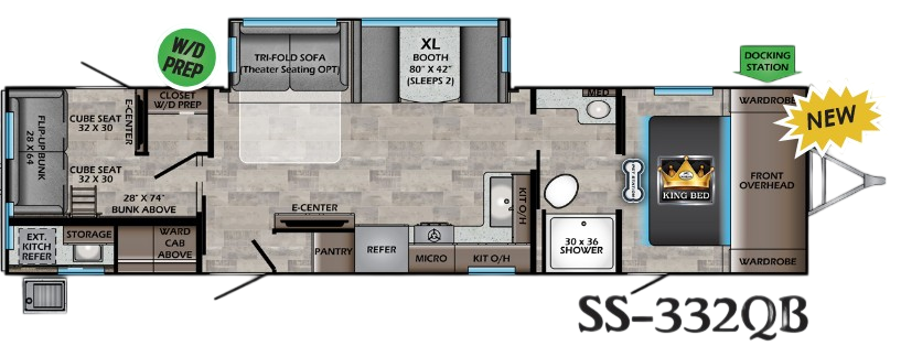 View 2020 CrossRoads Sunset Trail Super Lite SS-332QB complete specs and manufacturer brochures