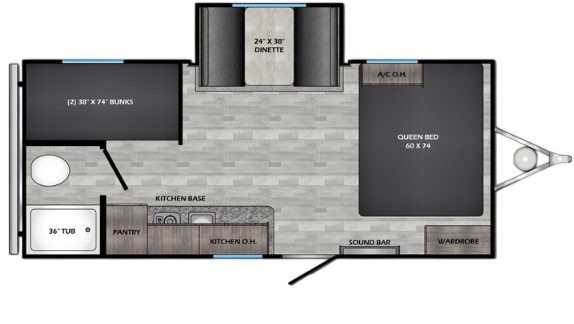 View 2020 CrossRoads Zinger Lite ZR-18BS complete specs and manufacturer brochures