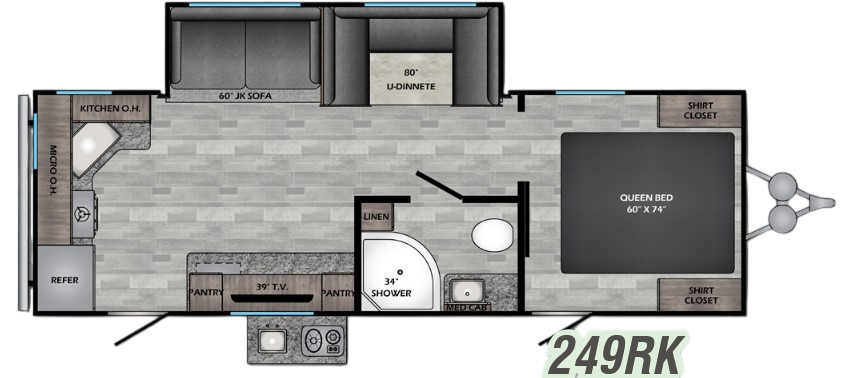 View 2020 CrossRoads Zinger Lite ZR-249RK complete specs and manufacturer brochures