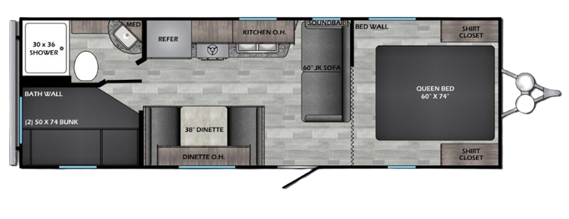 View 2020 CrossRoads Zinger Lite ZR-252BH complete specs and manufacturer brochures