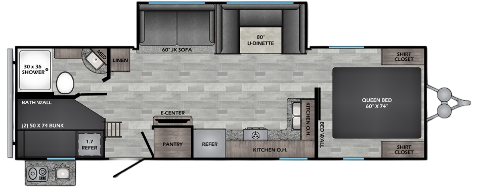 View 2020 CrossRoads Zinger Lite ZR-280BH complete specs and manufacturer brochures