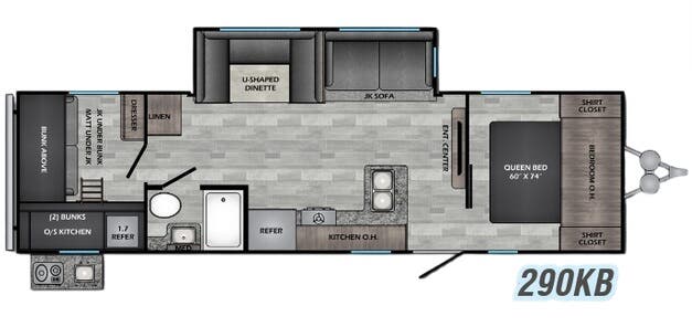 View 2020 CrossRoads Zinger ZR-290KB complete specs and manufacturer brochures