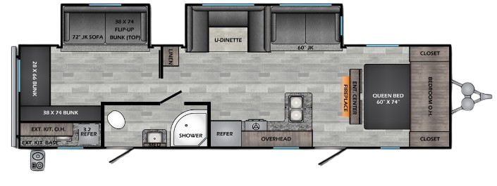 View 2020 CrossRoads Zinger ZR-328SB complete specs and manufacturer brochures