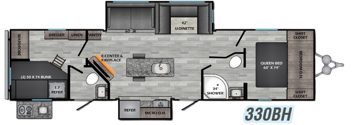 View 2020 CrossRoads Zinger ZR-330BH complete specs and manufacturer brochures