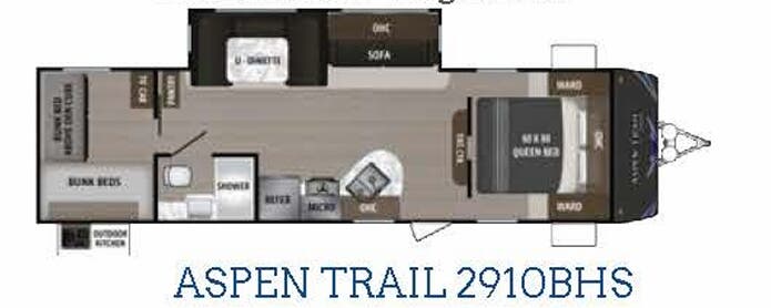 View 2020 Dutchmen Aspen Trail 2910BHS complete specs and manufacturer brochures