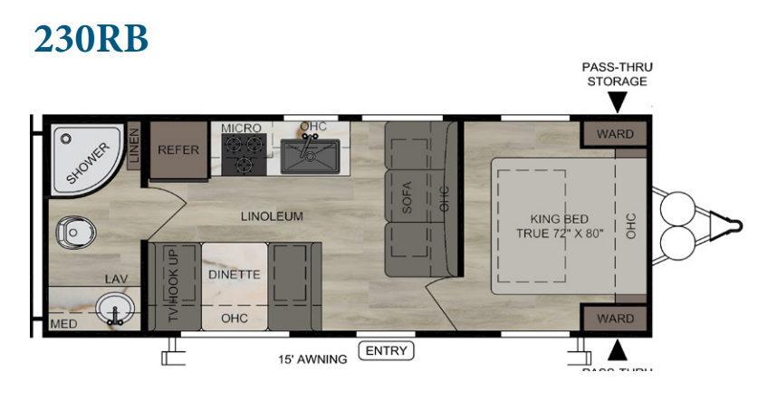 View 2020 East to West Della Terra 230 RB complete specs and manufacturer brochures