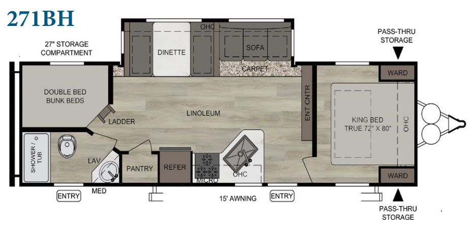 View 2020 East to West Della Terra 271 BH complete specs and manufacturer brochures