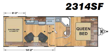 View 2020 Eclipse Iconic 2314SF complete specs and manufacturer brochures