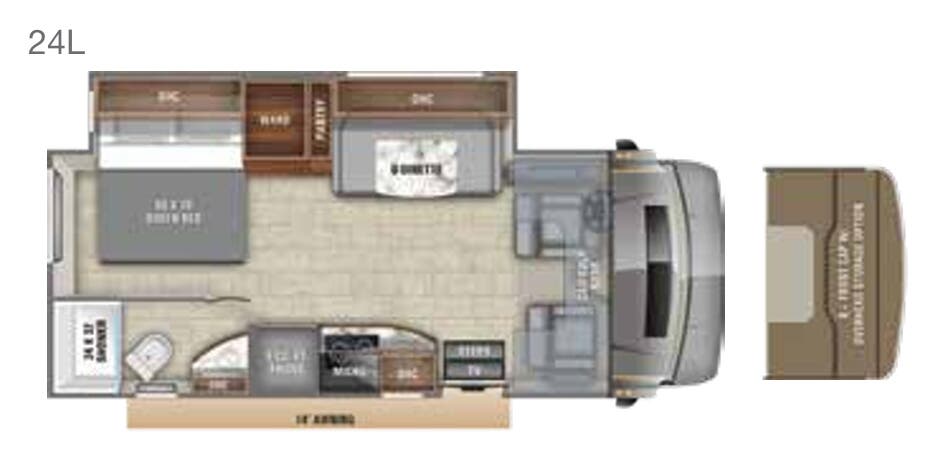 View 2020 Entegra Coach Qwest 24L complete specs and manufacturer brochures