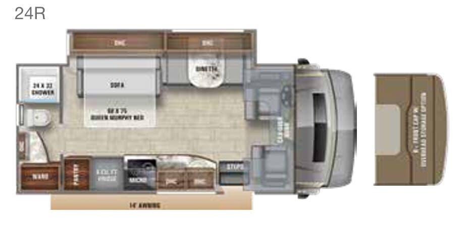 View 2020 Entegra Coach Qwest 24R complete specs and manufacturer brochures