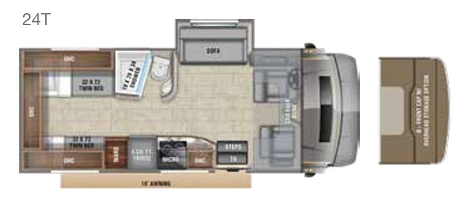 View 2020 Entegra Coach Qwest 24T complete specs and manufacturer brochures