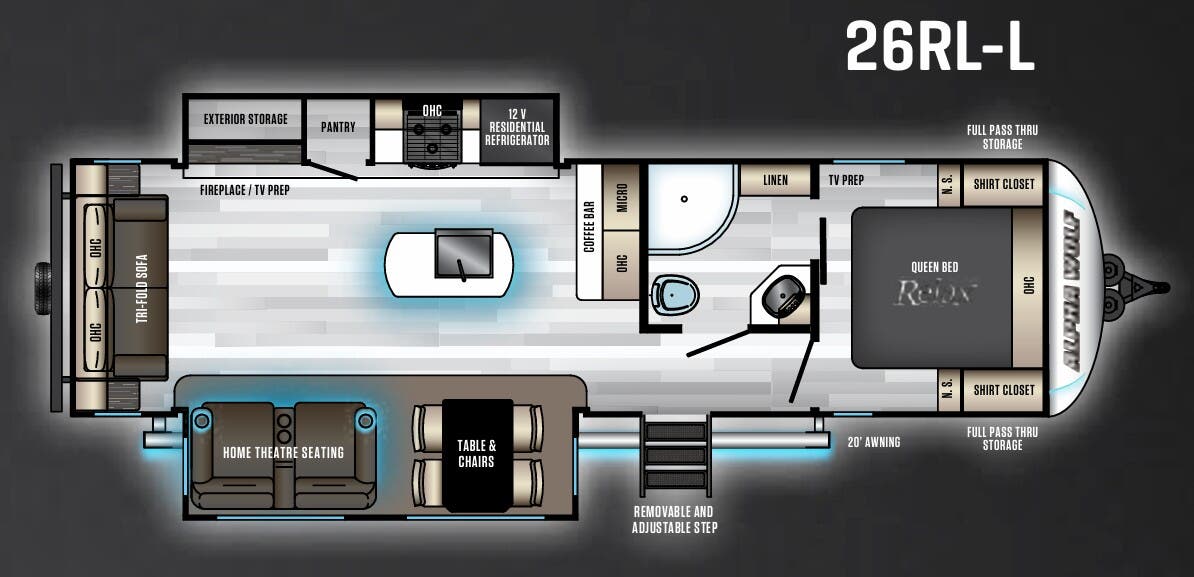 View 2020 Forest River Cherokee Alpha Wolf 26RL-L complete specs and manufacturer brochures