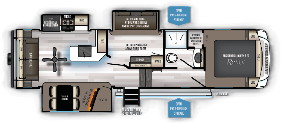 View 2020 Forest River Cherokee Arctic Wolf 298LB complete specs and manufacturer brochures