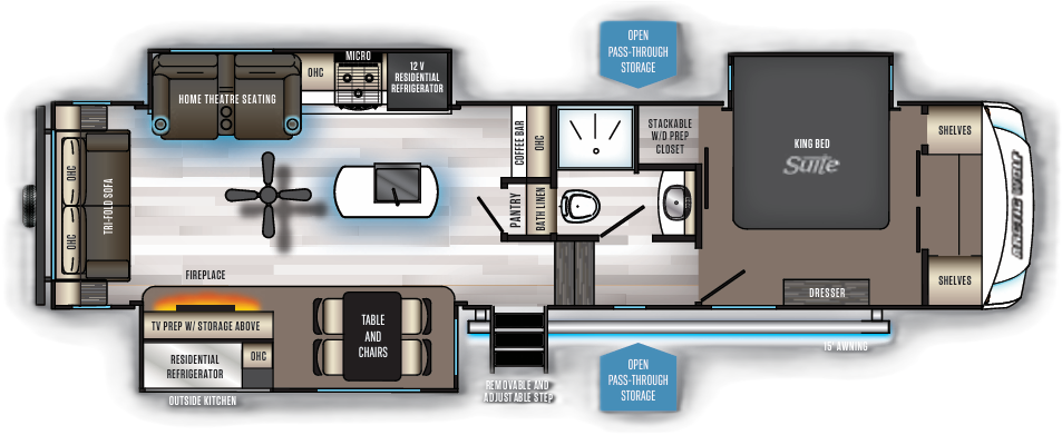 View 2020 Forest River Cherokee Arctic Wolf 3550SUITE complete specs and manufacturer brochures