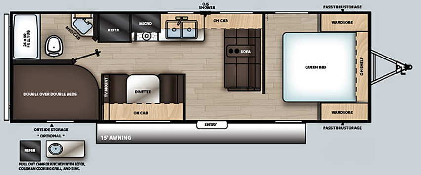 View 2020 Forest River Aurora 26BH complete specs and manufacturer brochures