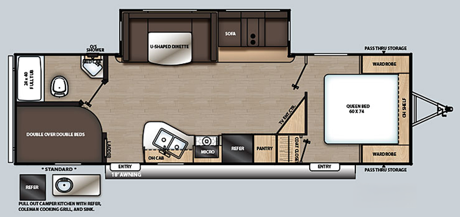 View 2020 Forest River Aurora 28BHS complete specs and manufacturer brochures