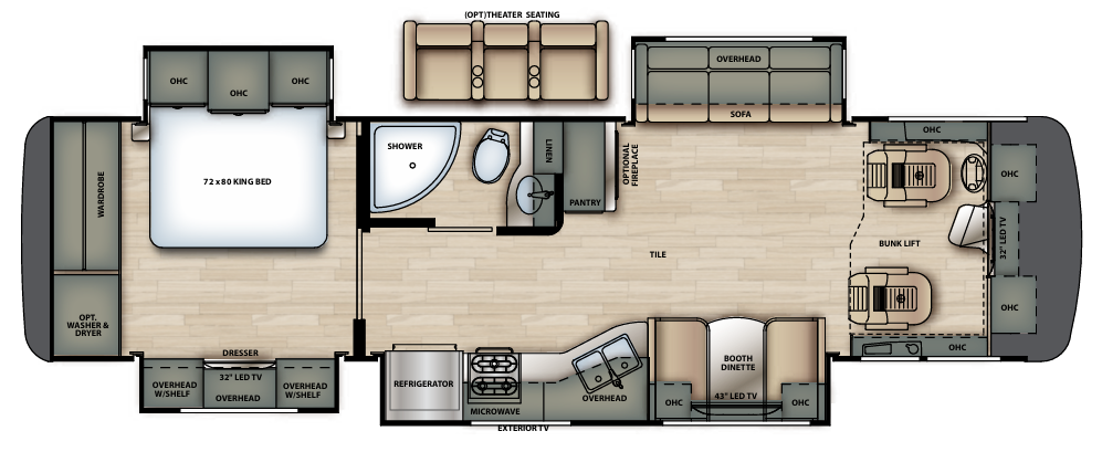 View 2020 Forest River Berkshire 34QS complete specs and manufacturer brochures