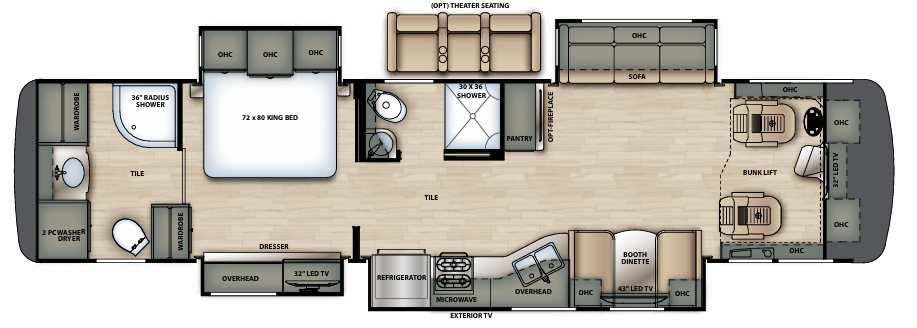 View 2020 Forest River Berkshire 39B complete specs and manufacturer brochures