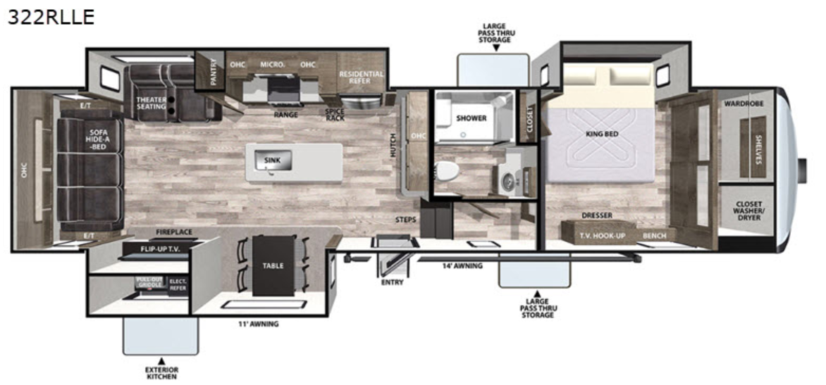 View 2020 Forest River Cardinal Limited 322RLLE complete specs and manufacturer brochures