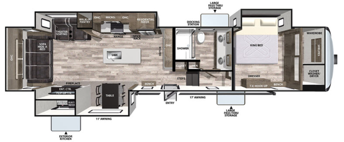 View 2020 Forest River Cardinal Limited 366DVLE complete specs and manufacturer brochures
