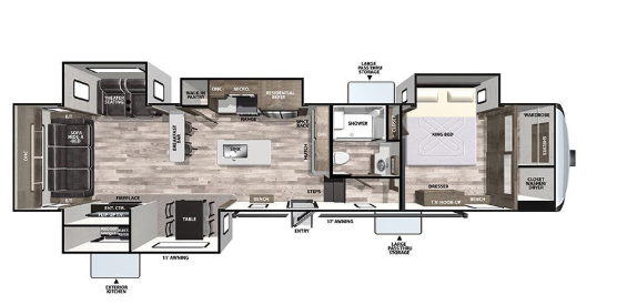 View 2020 Forest River Cardinal Limited 388RDLE complete specs and manufacturer brochures