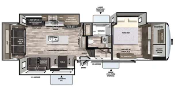 View 2020 Forest River Cardinal Luxury 335RLX complete specs and manufacturer brochures