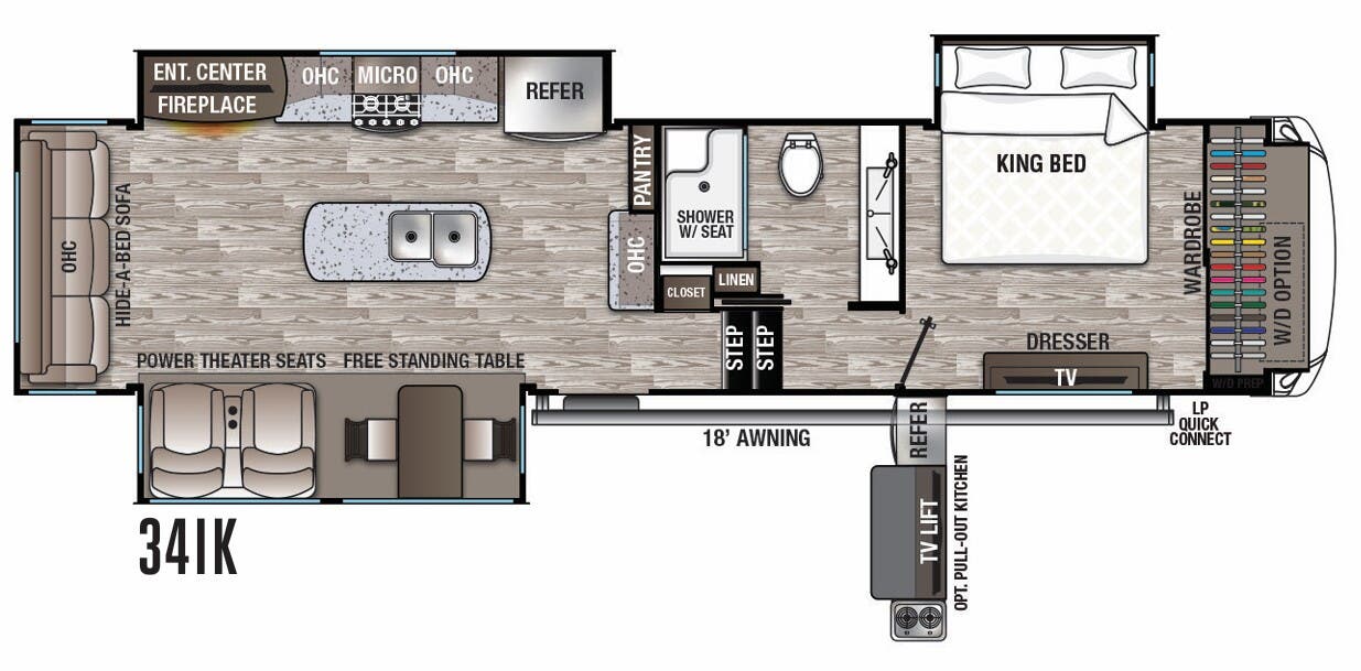 View 2020 Forest River Cedar Creek Hathaway Edition 34IK complete specs and manufacturer brochures