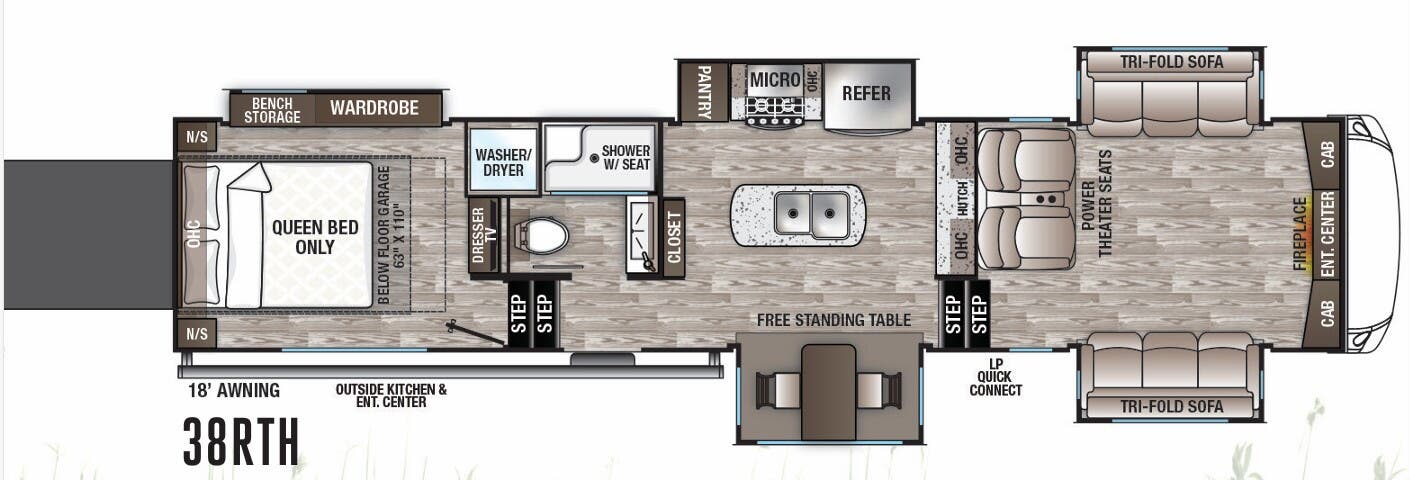 View 2020 Forest River Cedar Creek Hathaway Edition 38RTH complete specs and manufacturer brochures