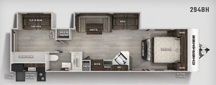 View 2020 Forest River Cherokee 294BH complete specs and manufacturer brochures