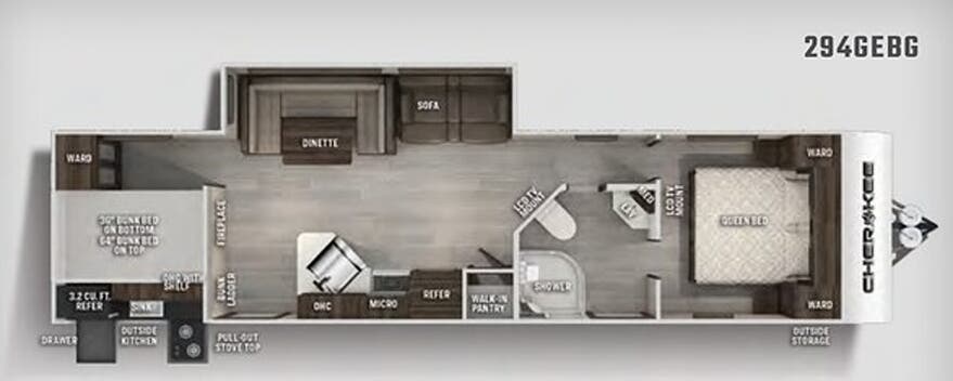 View 2020 Forest River Cherokee 294GEBG complete specs and manufacturer brochures