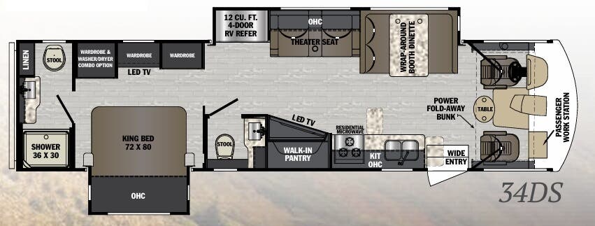 View 2020 Forest River FR3 34DS complete specs and manufacturer brochures