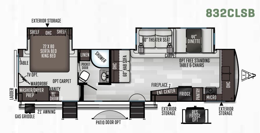 View 2020 Forest River Flagstaff Classic 832CLSB complete specs and manufacturer brochures