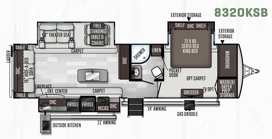 View 2020 Forest River Flagstaff Classic 832OKSB complete specs and manufacturer brochures