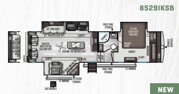 View 2020 Forest River Flagstaff Classic 8529IKSB complete specs and manufacturer brochures