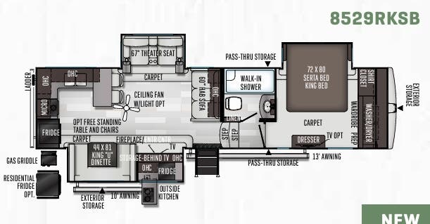 View 2020 Forest River Flagstaff Classic 8529RKSB complete specs and manufacturer brochures