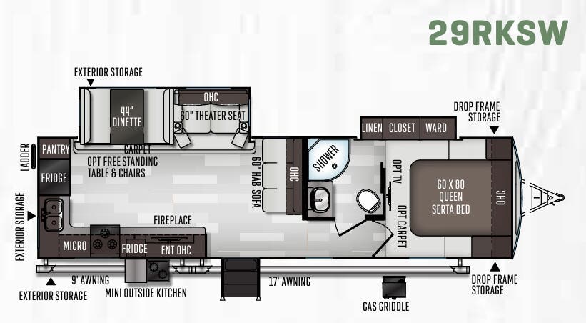 View 2020 Forest River Flagstaff Super Lite 29RKSW complete specs and manufacturer brochures
