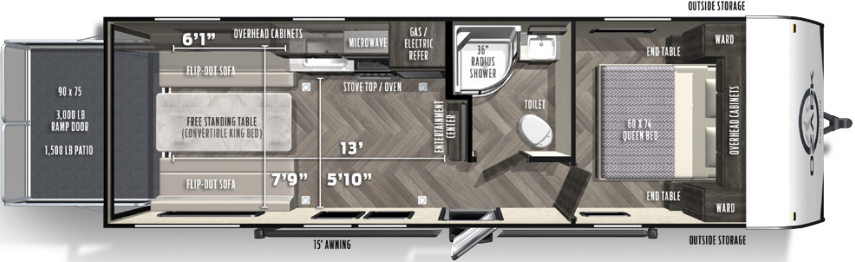 View 2020 Forest River Ozark 2500TH complete specs and manufacturer brochures