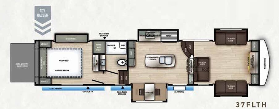 View 2020 Forest River RiverStone 37FLTH complete specs and manufacturer brochures