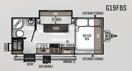 View 2020 Forest River Rockwood Geo Pro G19FBS complete specs and manufacturer brochures