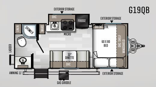 View 2020 Forest River Rockwood Geo Pro G19QB complete specs and manufacturer brochures