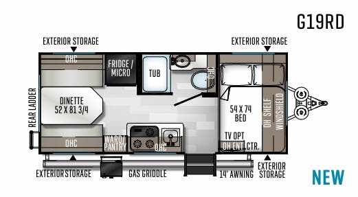 View 2020 Forest River Rockwood Geo Pro G19RD complete specs and manufacturer brochures