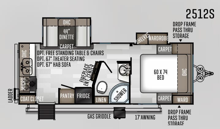 View 2020 Forest River Rockwood Mini Lite 2512S complete specs and manufacturer brochures