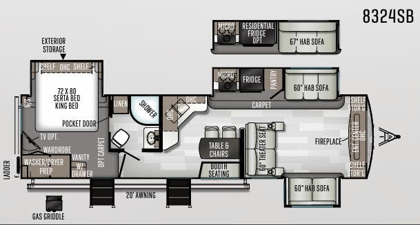 View 2020 Forest River Rockwood Signature 8324SB complete specs and manufacturer brochures
