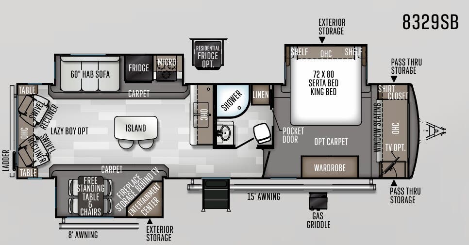 View 2020 Forest River Rockwood Signature 8329SB complete specs and manufacturer brochures