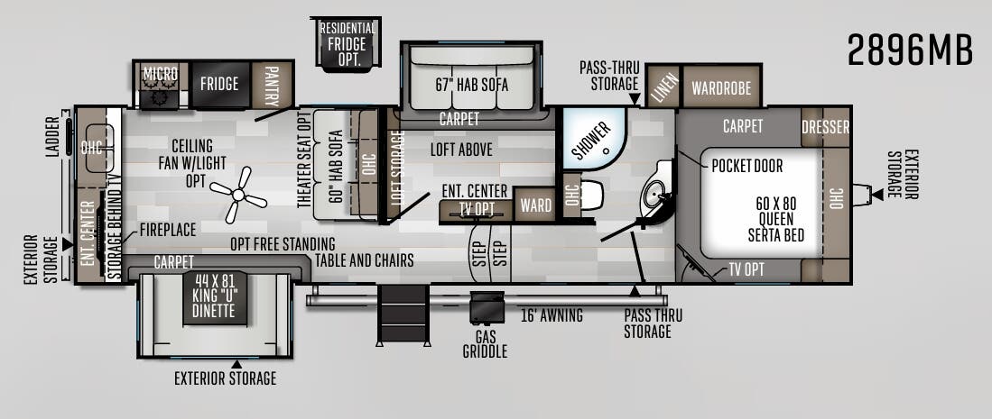 View 2020 Forest River Rockwood Ultra Lite 2896MB complete specs and manufacturer brochures