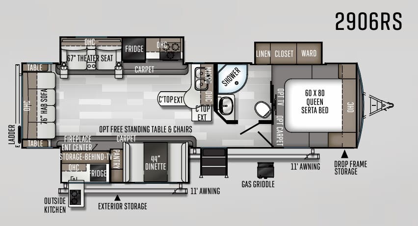View 2020 Forest River Rockwood Ultra Lite 2906RS complete specs and manufacturer brochures