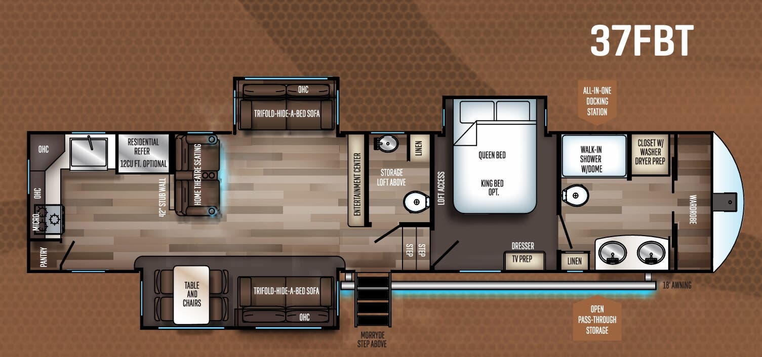 View 2020 Forest River Sabre 37FBT complete specs and manufacturer brochures